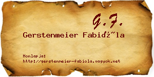 Gerstenmeier Fabióla névjegykártya